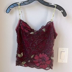 Lace Tank Top Y2K 90s Vintage